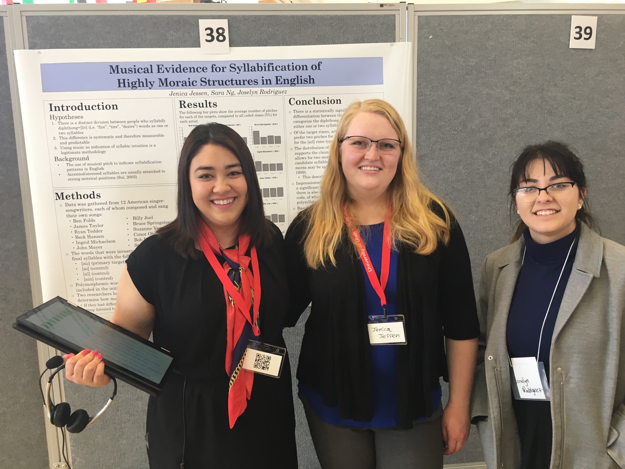 Jenica Jessen, Sara Ng, Joselyn Rodriguez, and Eve Olson presented at the Undergraduate Research Symposium on April 4th.