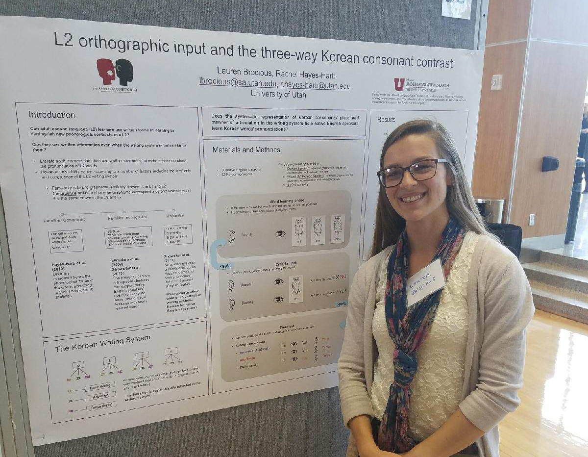Lauren Brocious (Rachel Hayes-Harb)  L2 orthographic input and the three-way Korean consonant contrast
